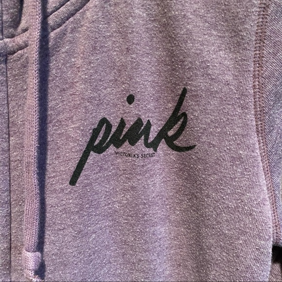 Pink Victoria’s Secret Zip Up Hoodie Purple Small - Picture 2 of 4